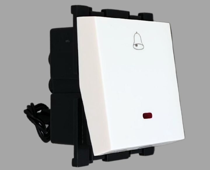 Kolors Kosmik 6A Mega Bell Push Switch with Indicator 570015  White